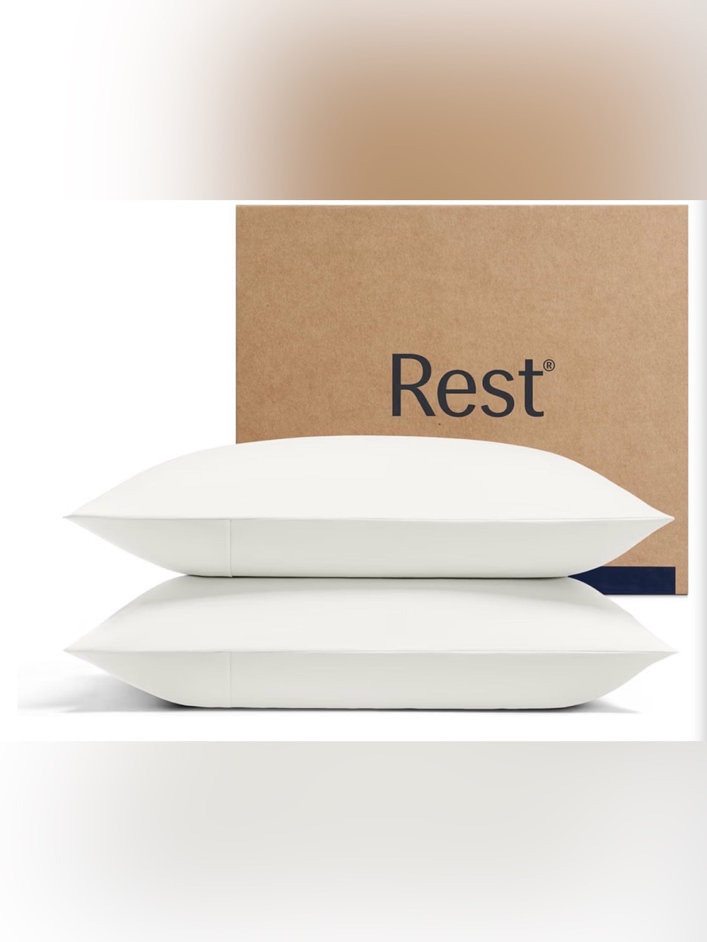 Box of 2 REST Evercool+ Cooling Pillowcases Standard Arctic White